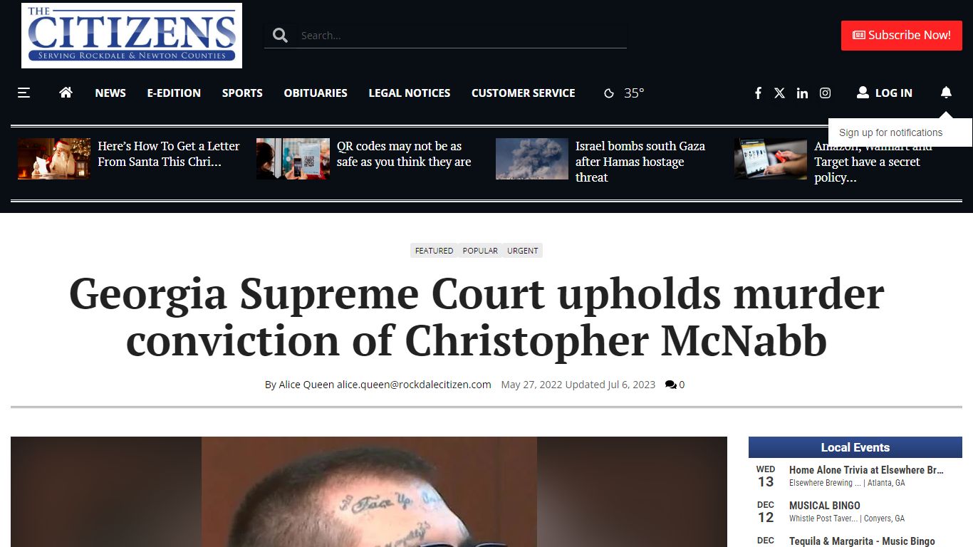 Georgia Supreme Court upholds murder conviction of Christopher McNabb ...